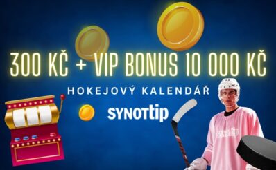 300 Kč + VIP bonus 10 000 Kč u Synottipu