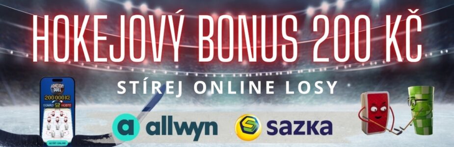 Allwyn hokejový bonus 200 Kč