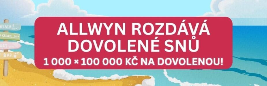 Allwyn rozdává dovolené v celkové hodnotě 100 milionů korun!