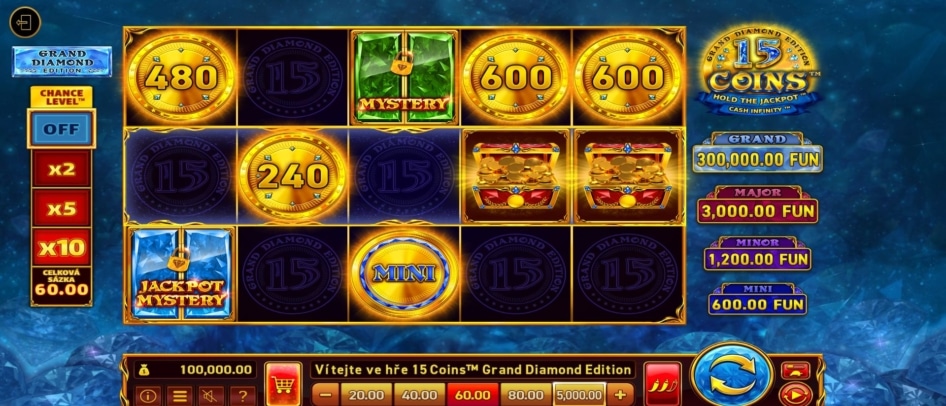 15 Coins Grand Diamond Edition od Wazdan