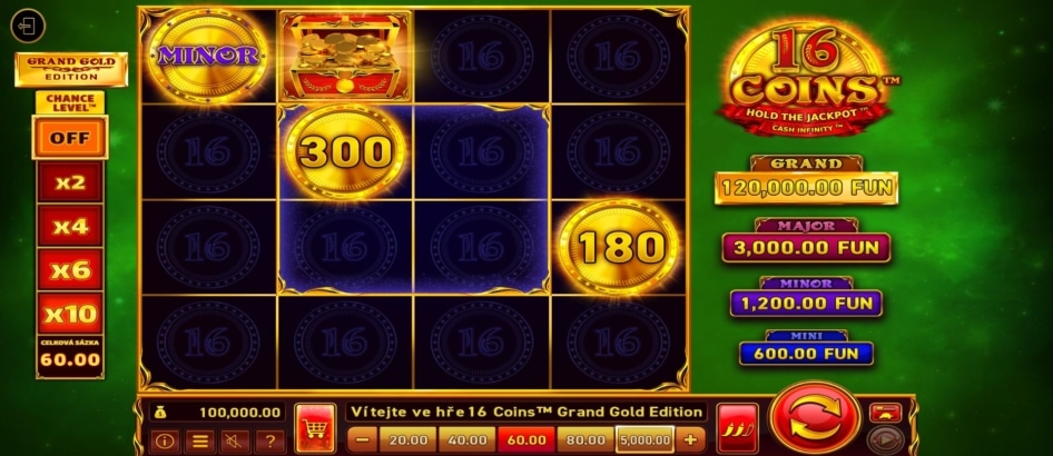16 Coins Grand Gold Edition od Wazdan