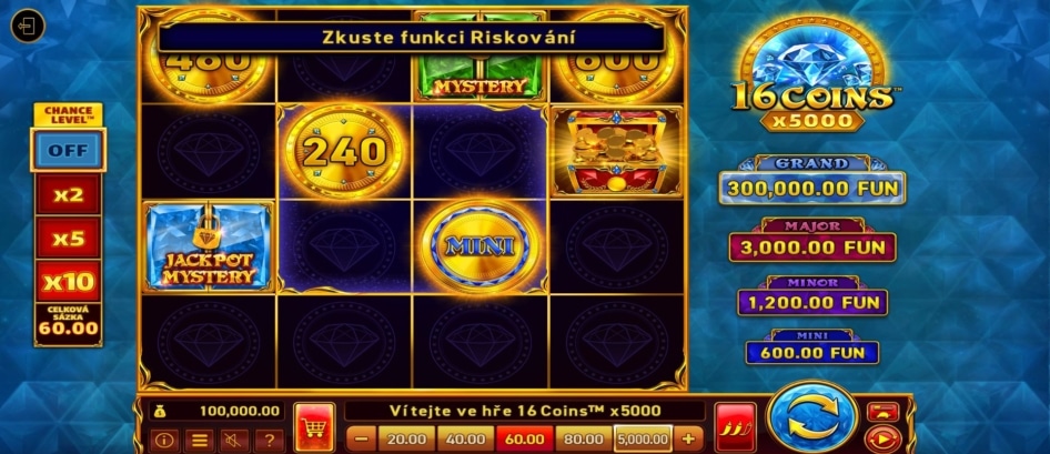 16 Coins x5000 od Wazdan