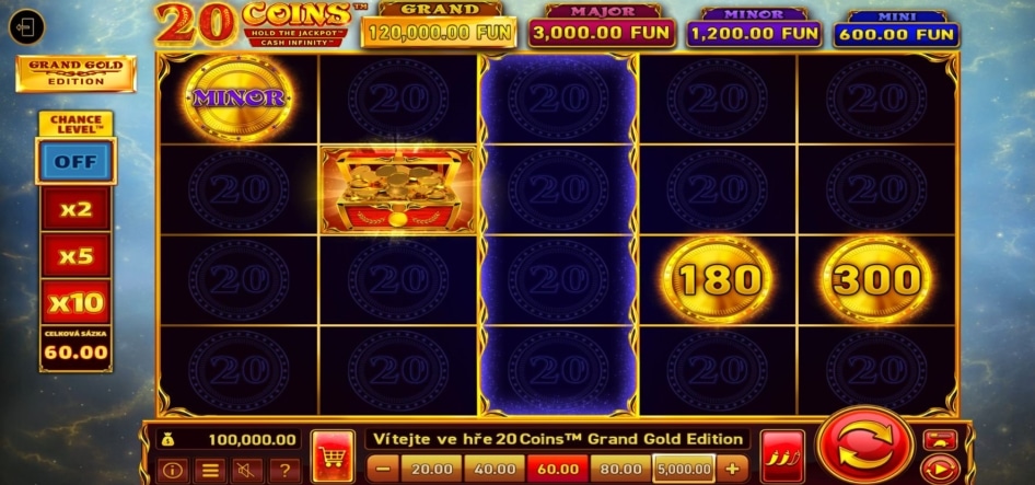 20 Coins Grand Gold Edition od Wazdan