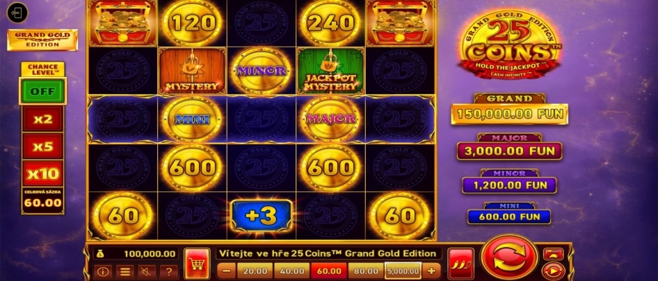 25 Coins Grand Gold Edition od Wazdan