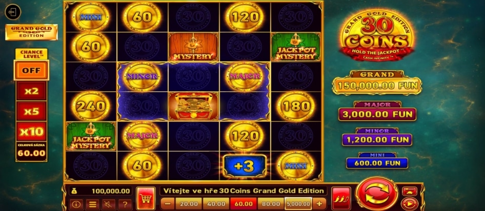 30 Coins Grand Gold Edition od Wazdan