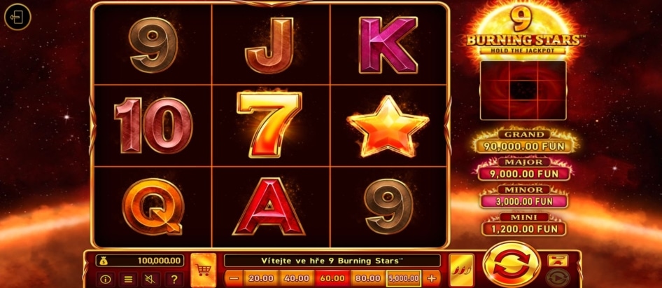 9 Burning Stars od Wazdan