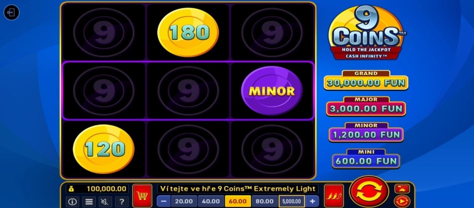 9 Coins Extremely Light od Wazdan