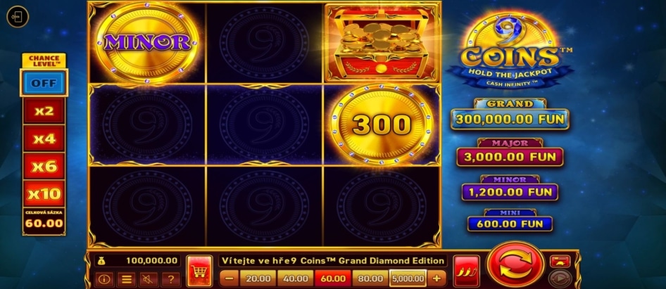9 Coins Grand Diamond Edition od Wazdan