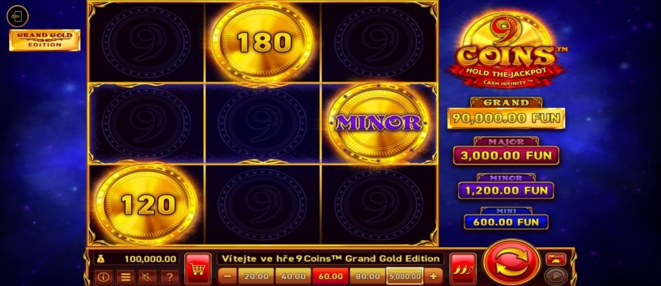 9 Coins Grand Gold Edition od Wazdan