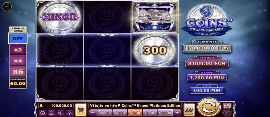 9 Coins Grand Platinum Edition od Wazdan