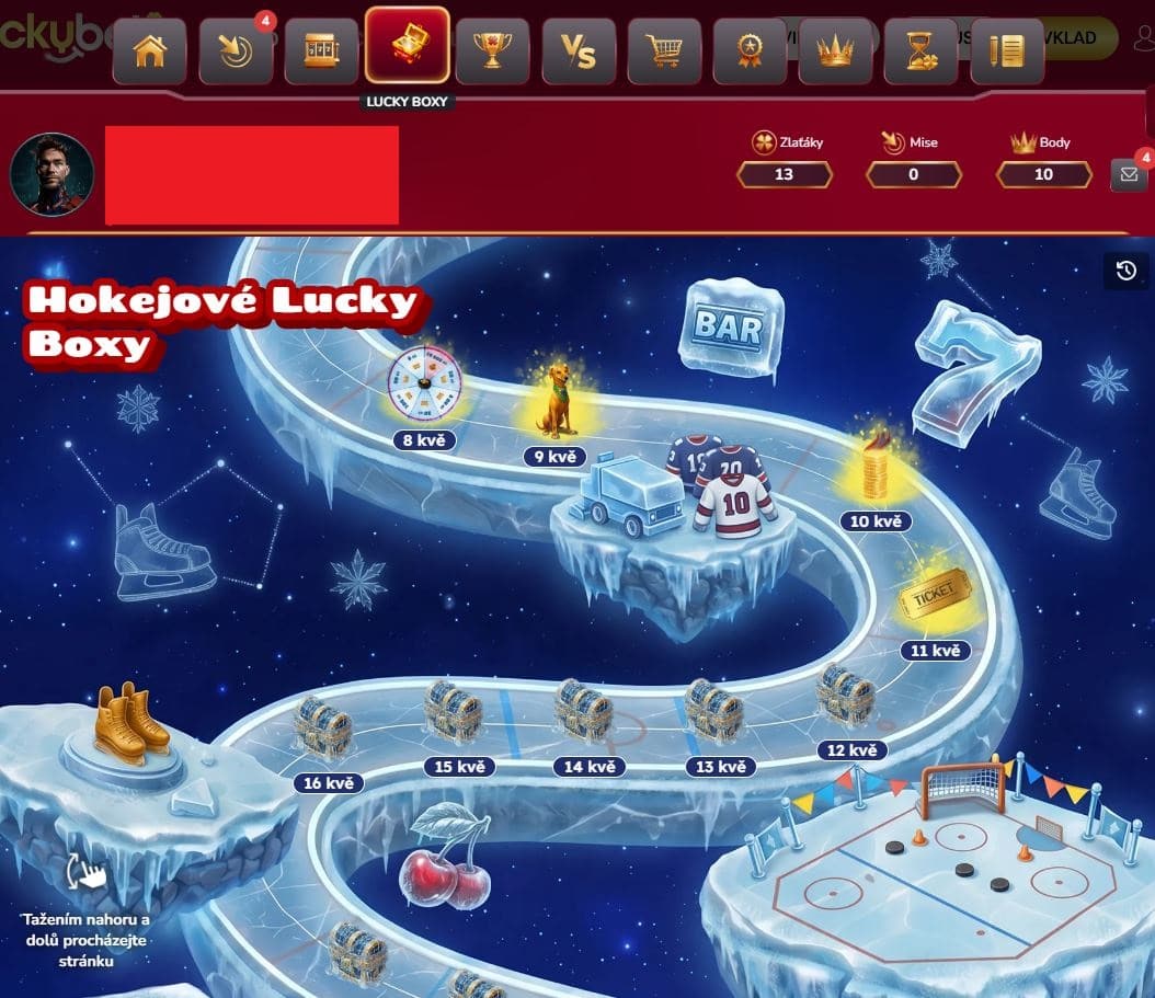 Hokejové Lucky Boxy - mapa