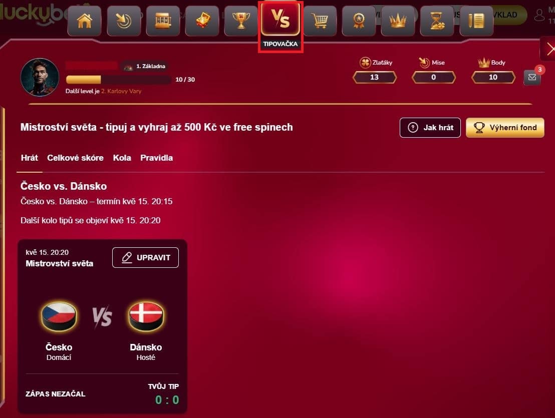 Tipovačka LuckyBet