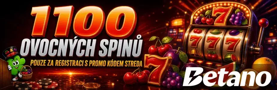 Registrační bonus 1100 free spinů u Betana