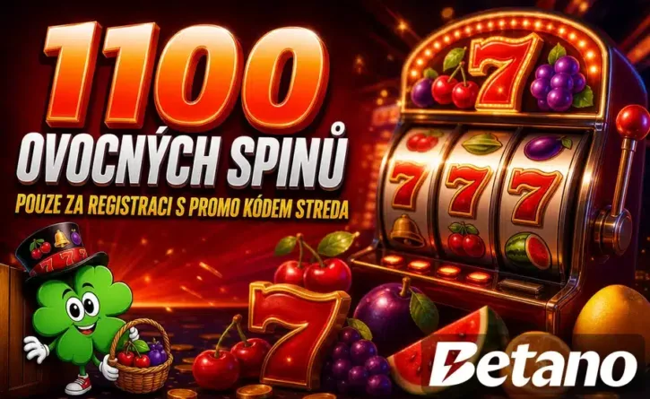 Registrační bonus 1100 free spinů u Betana