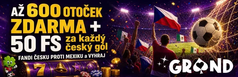 Až 600 free spinů + 50 FS u Grandwin