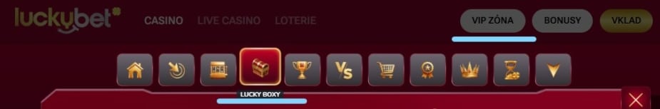 Kde najít Lucky Boxy na LuckyBetu