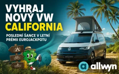 Prémie Eurojackpotu a soutěž o VW California u Allwynu