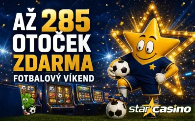 Až 285 otoček zdarma - fotbalový víkend u Star Casina