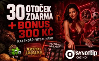 30 FS + bonus 300 Kč u Synottipu