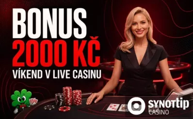 Synottip víkendový live bonus 2000 Kč
