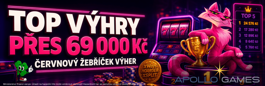 TOP výhry za červen u Apollo Games