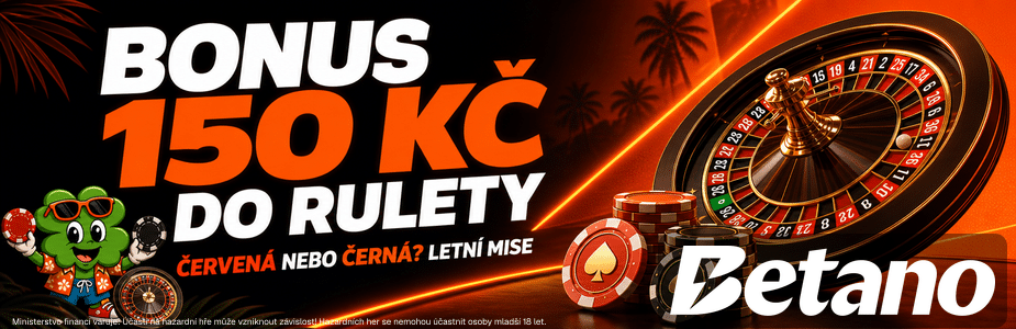 Získej bonus 150 Kč do rulety u Betana