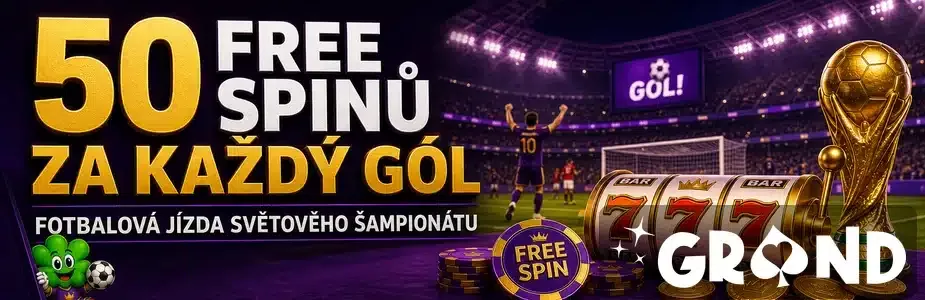 50 free spinů za každý gól u Grandwinu