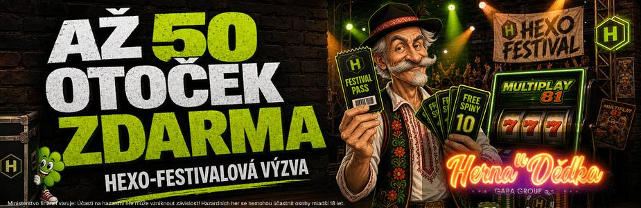 Až 50 otoček zdarma v Herně U Dědka