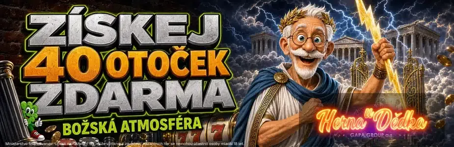 40 free spinů v Herně u Dědka