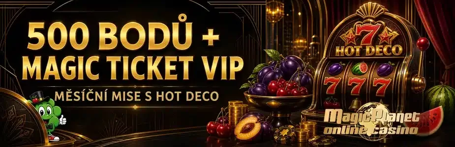 500 bodů + Magic Ticket VIP v měsíční misi u Magic Planet