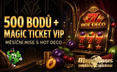 500 bodů + Magic Ticket VIP v měsíční misi u Magic Planet