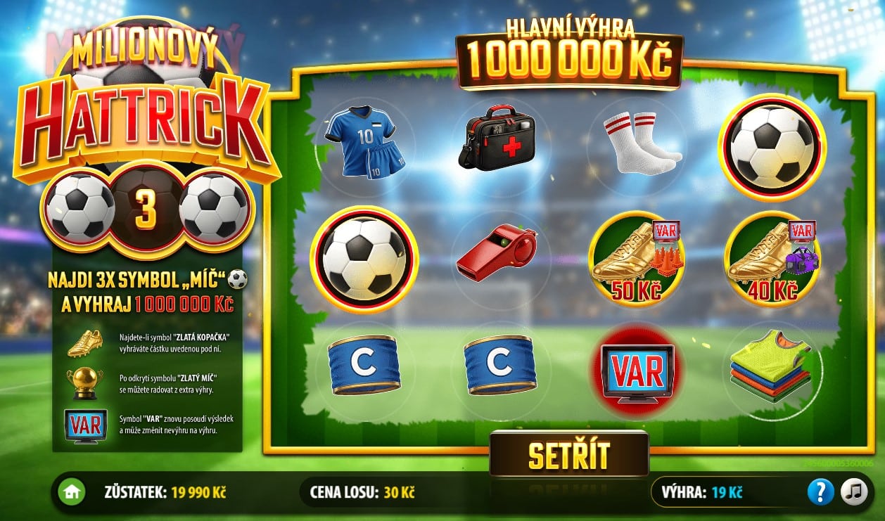 Milionový Hattrick od Allwynu