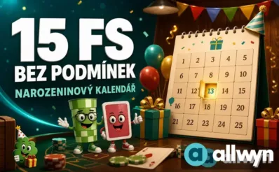15 free spinů bez podmínek z kalendáře u Allwynu