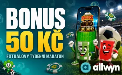 Allwyn fotbalový bonus 50 Kč