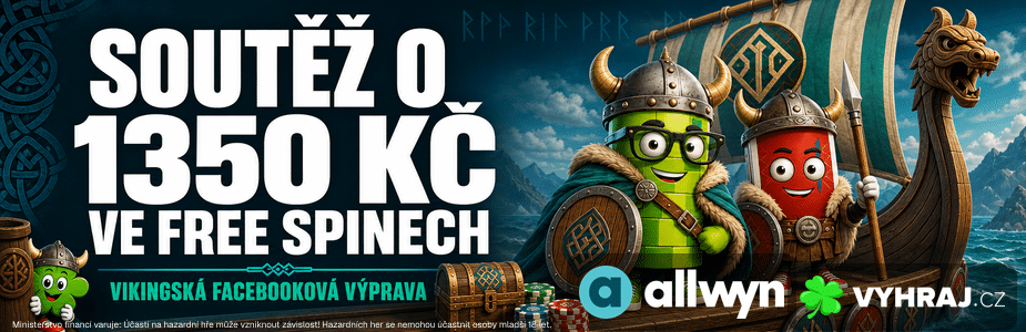 Facebooková soutěž o 1350 Kč ve free spinech u Allwynu