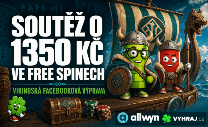 Facebooková soutěž o 1350 Kč ve free spinech u Allwynu
