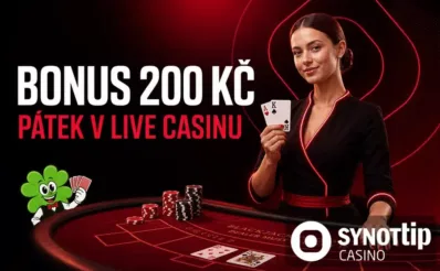 Bonus 200 Kč v casinu Synottip