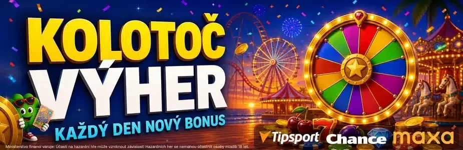 Kolotoč výher v casinu Tipsport, Chance a Maxa