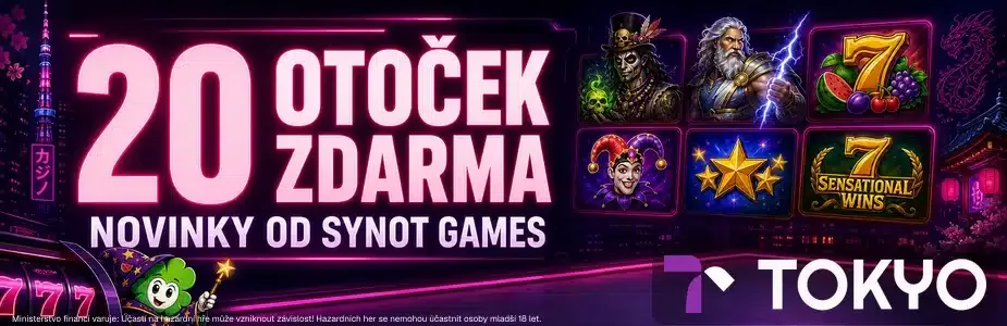 20 otoček zdarma v casinu Tokyo