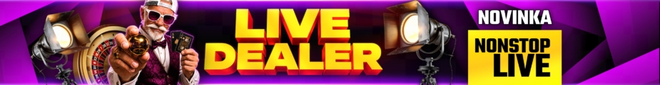 Banner live dealer v Herně u Dědka