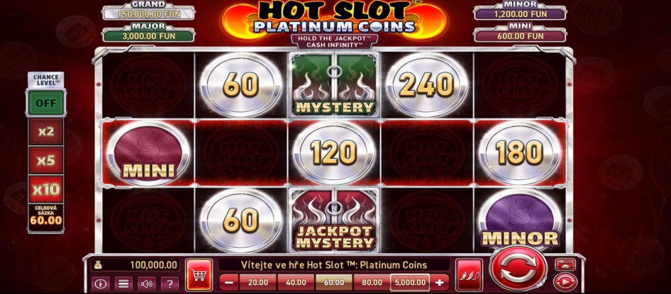 Hot Slot Platinum Coins od Wazdan