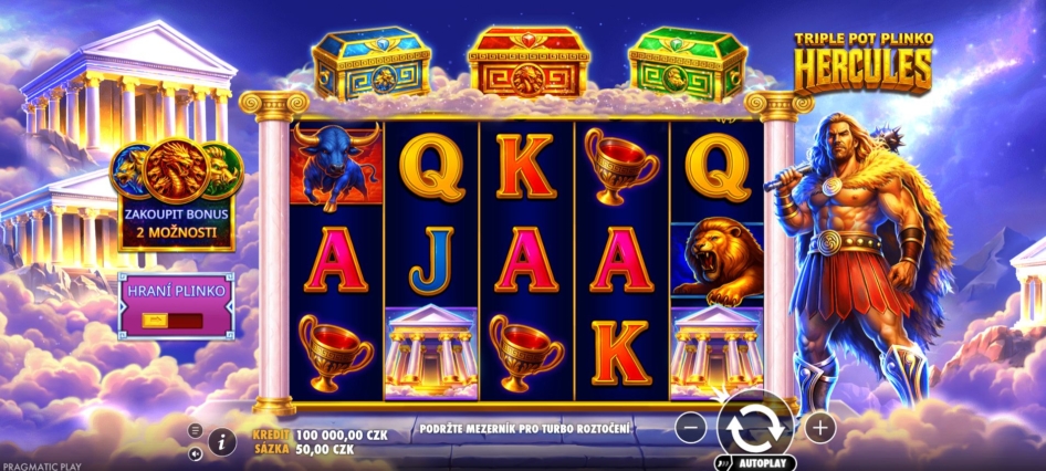 Triple Pot Plinko – Hercules od Pragmatic Play