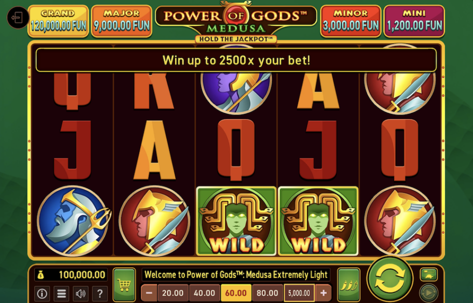 Power of Gods: Medusa Extremely Light od Wazdan