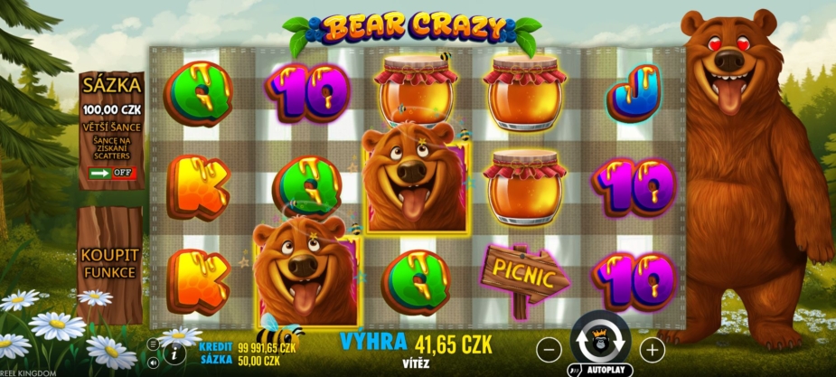 Téma a symboly Bear Crazy
