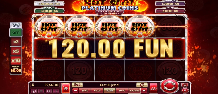 Téma a symboly Hot Slot Platinum Coins
