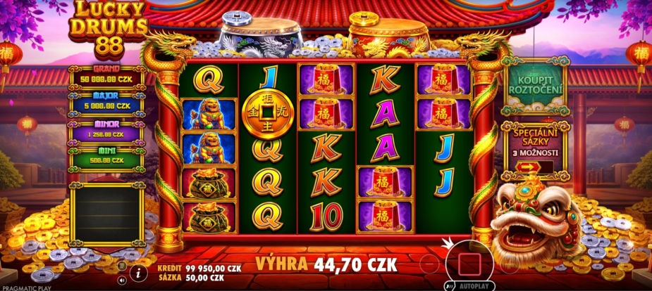 Téma a symboly Lucky Drums 88