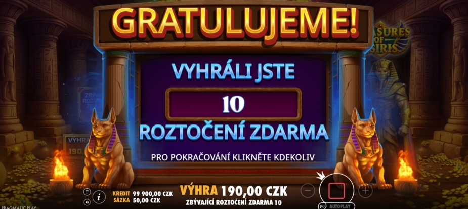 Téma a symboly Treasures of Osiris
