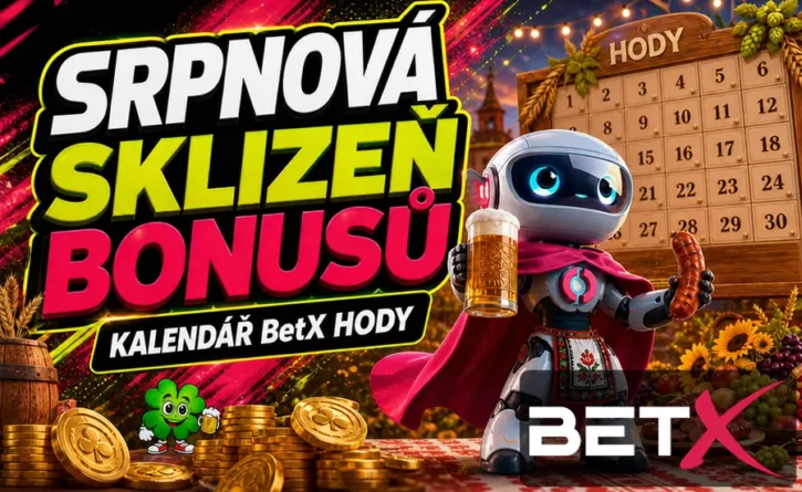 Srpnová sklizeň bonusů - kalendář Hody u BetX
