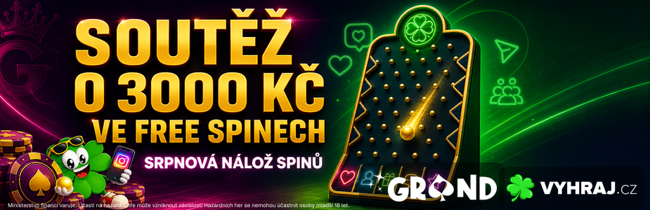 Soutěž o 3000 Kč ve free spinech u Grandwinu
