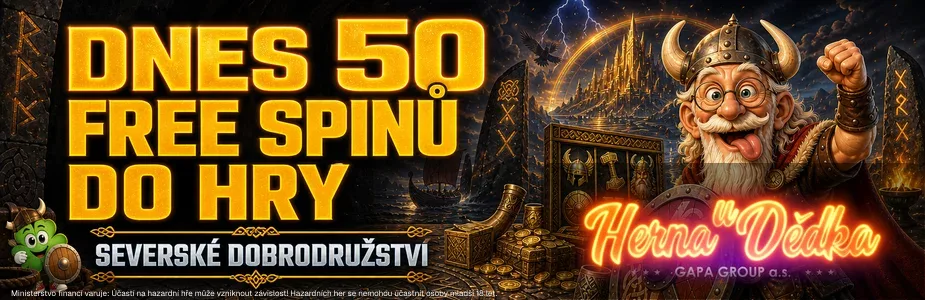50 free spinů v Herně u Dědka